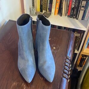 Thursday Boot Company Luna Baby Blue Suede Ankle Boots